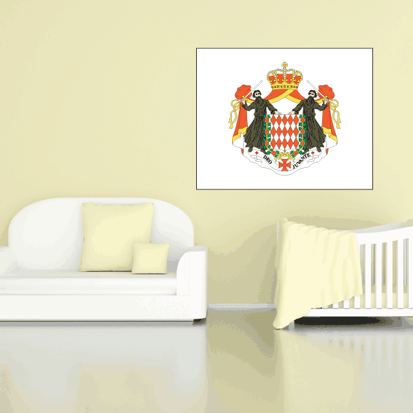 Image of Monaco Flag Sticker 02