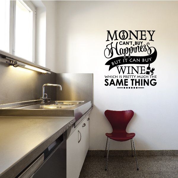 Image of Money Cant Buy Happiness But It Can Buy Wine Decal