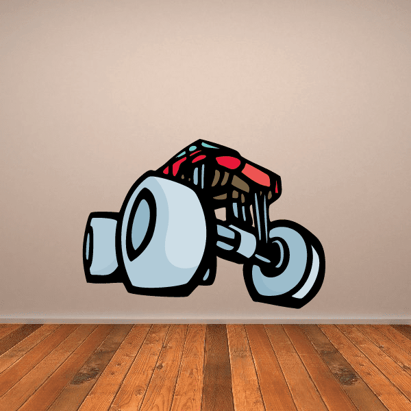 Colorful monster truck vinyl wall decal sticker, die-cut cartoon truck graphic