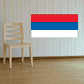 Montenegro flag sticker with red, blue, and white horizontal stripes
