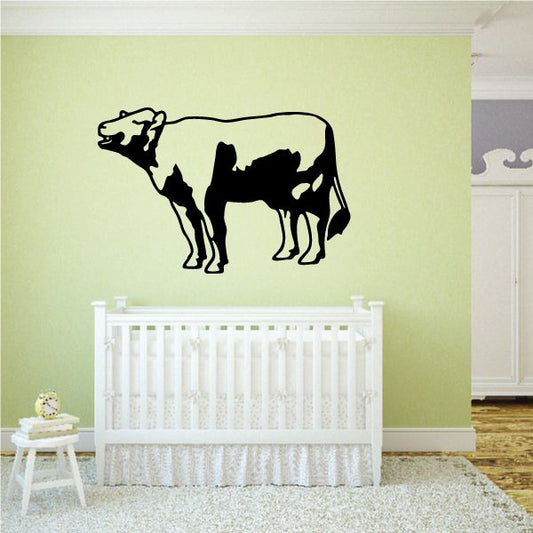 Image of Mooing Hereford Cow Decal