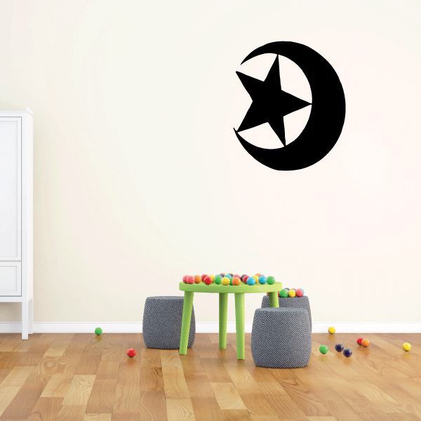 Image of Moon and Star Decal