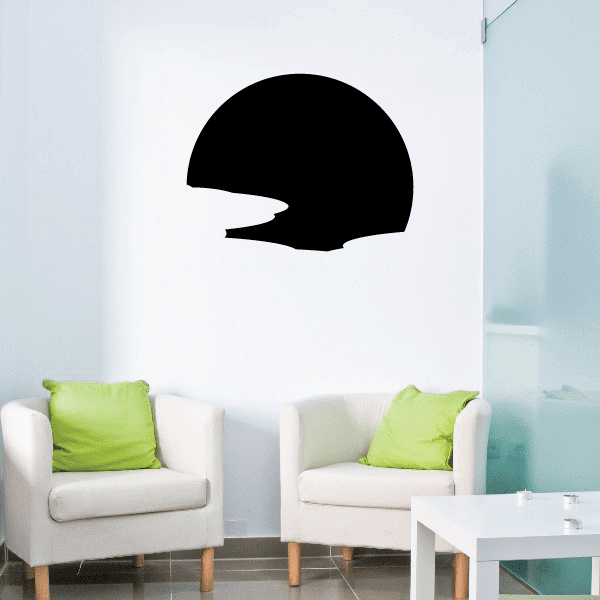 Black moon decal emerging from clouds silhouette for wall