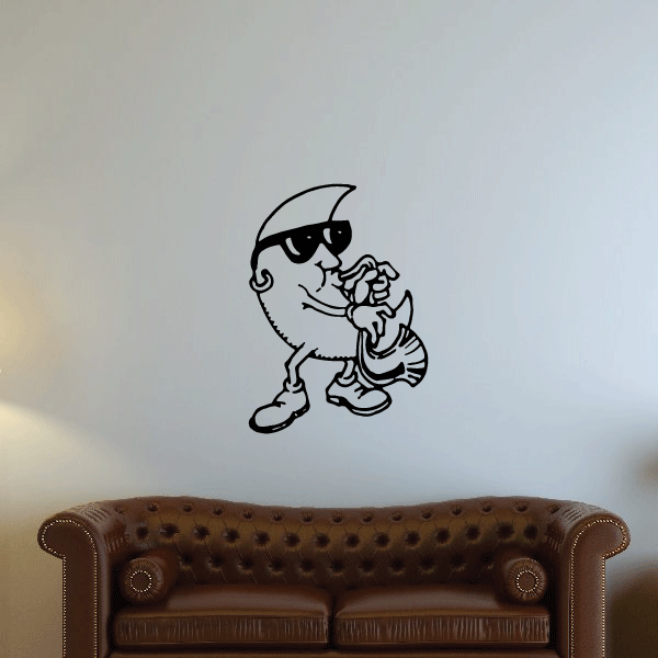 Image of Moon Sax Player Vinyl Decal 