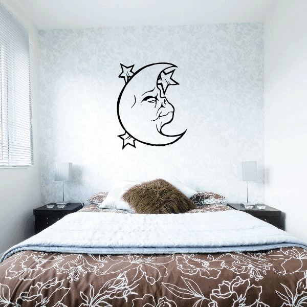 Image of Moon Stars Decal