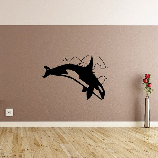 Image of Moonlight Diving Orca Whale Decal