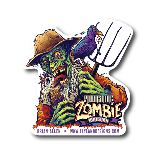 Image of Moonshine Zombie Vinyl Sticker