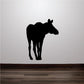 Moose calf decal sticker, black silhouette of a standing moose calf.