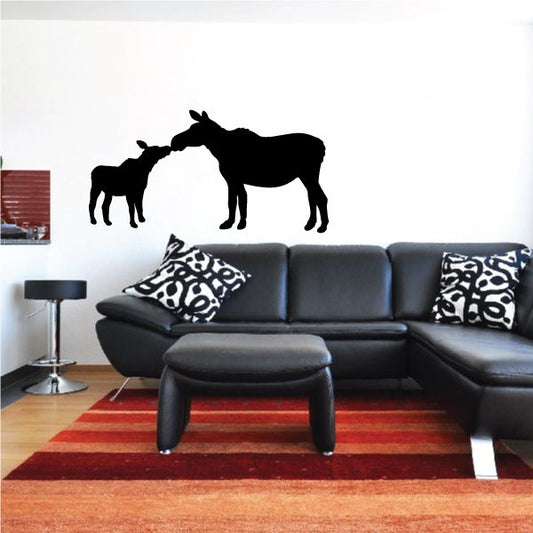 Image of Moose Family Kissing Decal