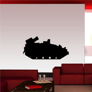 Mortar tank wall decor silhouette in dark finish