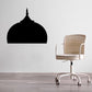 Black mosque dome wall decal with pointed finial