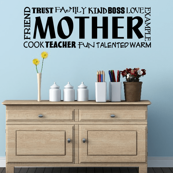 Image of Mother Word Collage Decal