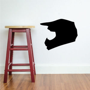 Motocross helmet decal, black helmet silhouette
