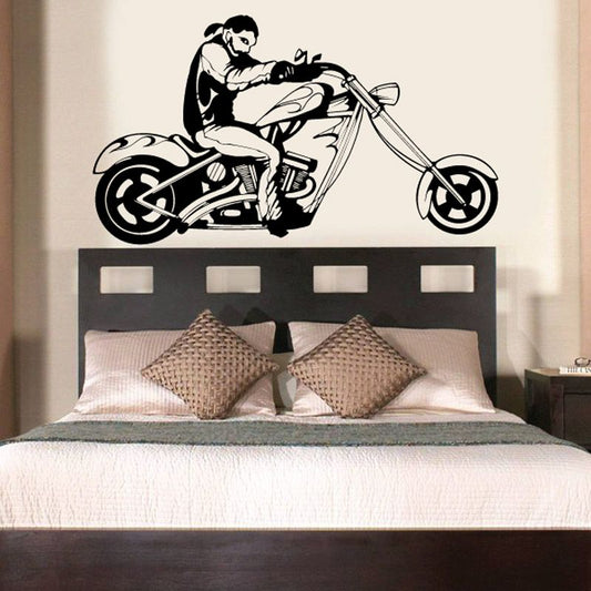 Image of Motorcycle Illustration Wall Decal - Vinyl Decal - Car Decal - CD003