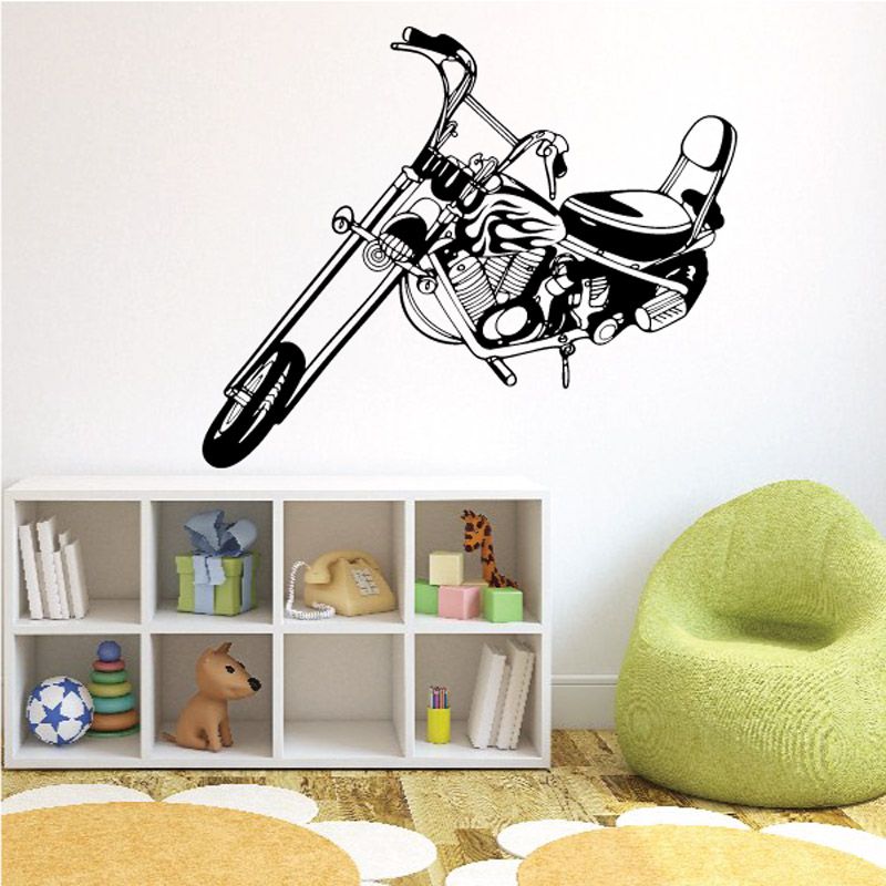 Image of Motorcycle Illustration Wall Decal - Vinyl Decal - Car Decal - CD018