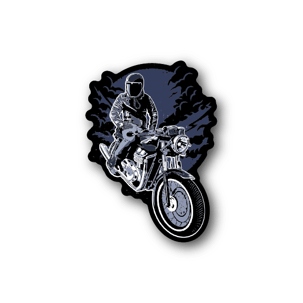 Image of Motorcycle Night Rider Sticker