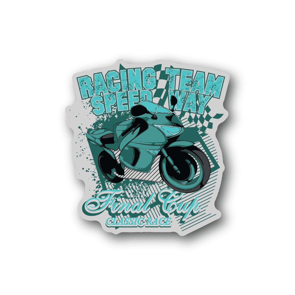 Image of Motorcycle Racing Team Sticker