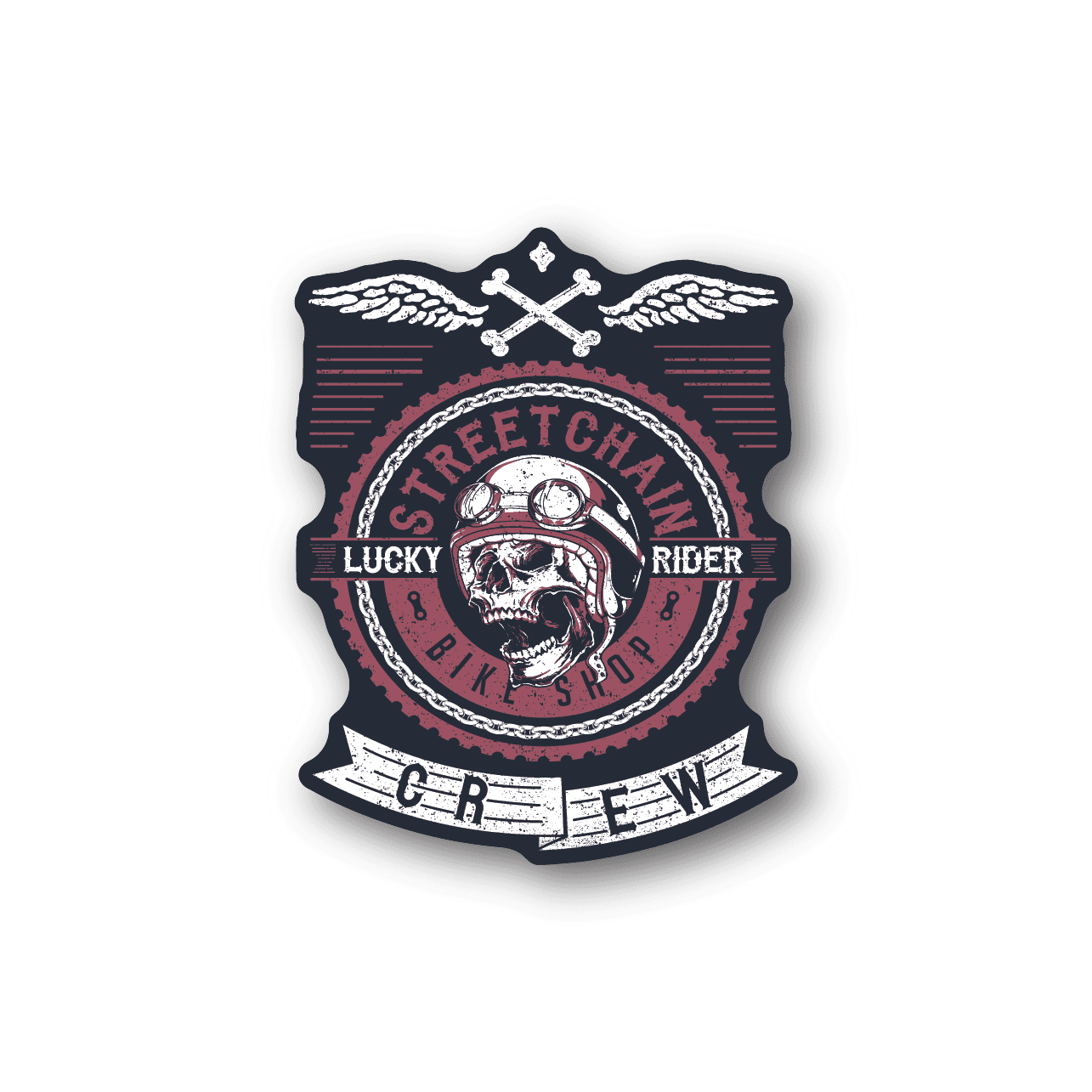 Image of Motorcycle StreetChain Crew Sticker