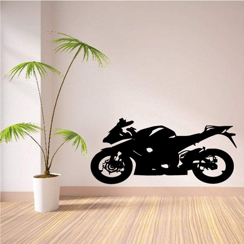 Image of Motorcycle Wall Decal - Vinyl Decal - Car Decal - CD064