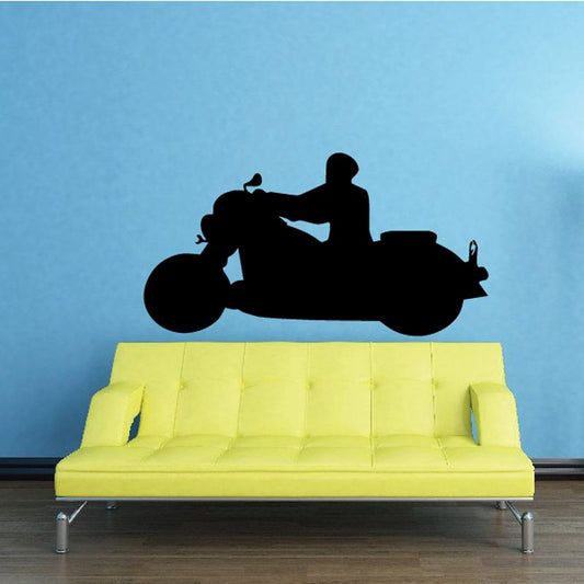 Image of Motorcycle Wall Decal - Vinyl Decal - Car Decal - CD098