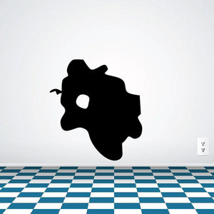 Black motorcycle silhouette vinyl wall decal