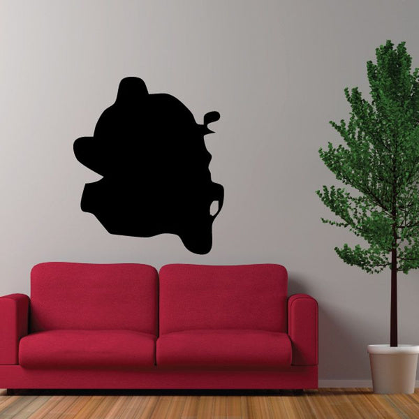 Black motorcycle wall decal silhouette