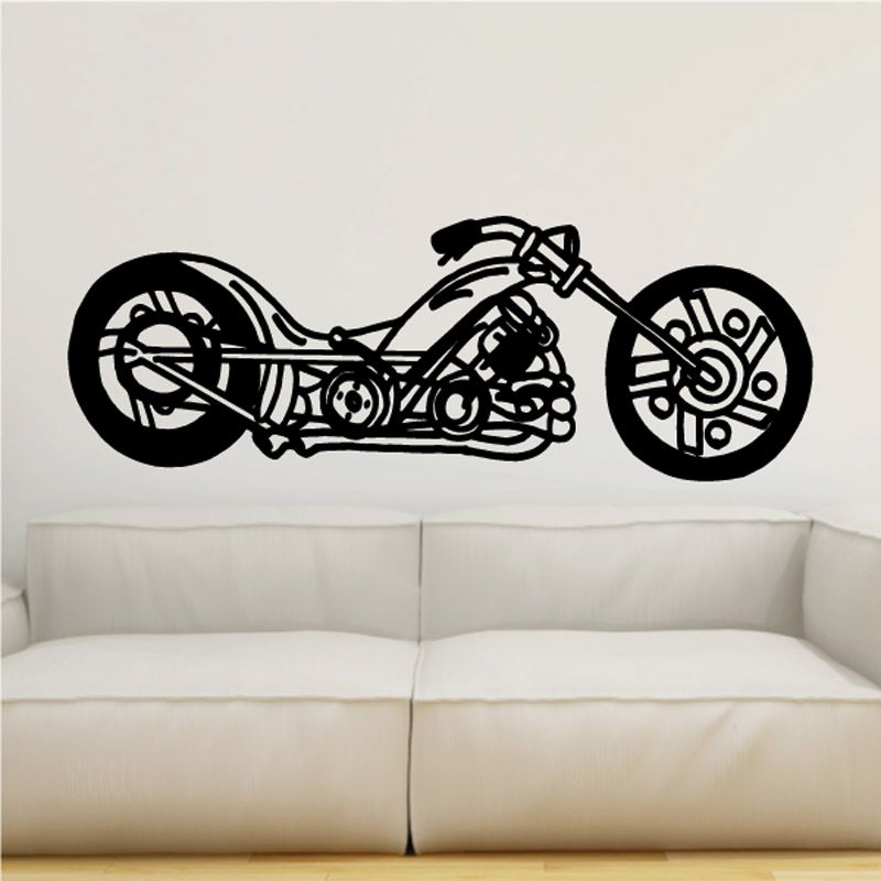 Image of Motorcycle Wall Decal - Vinyl Decal - Car Decal - CD122