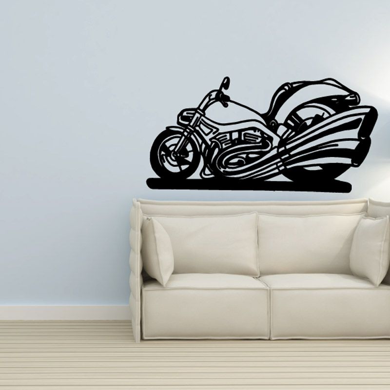 Image of Motorcycle Wall Decal - Vinyl Decal - Car Decal - CD124