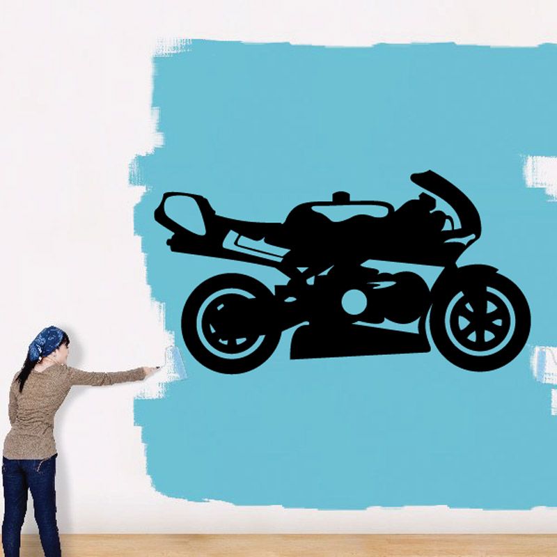 Image of Motorcycle Wall Decal - Vinyl Decal - Car Decal - CD44