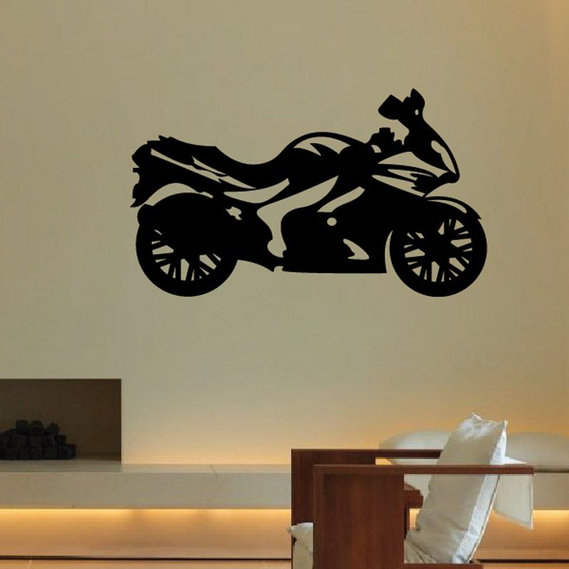 Image of Motorcycle Wall Decal - Vinyl Decal - Car Decal - CD63