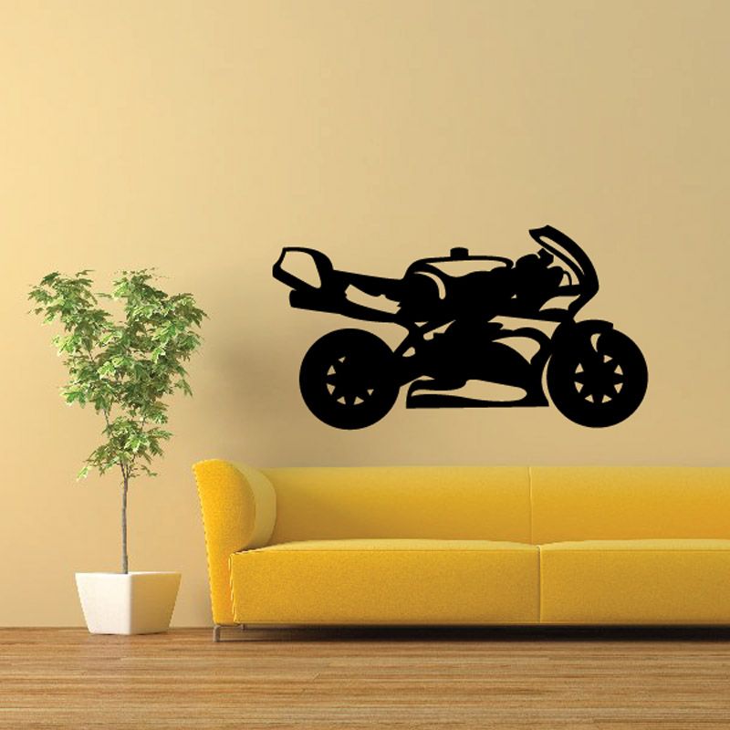 Image of Motorcycle Wall Decal - Vinyl Decal - Car Decal - CD77