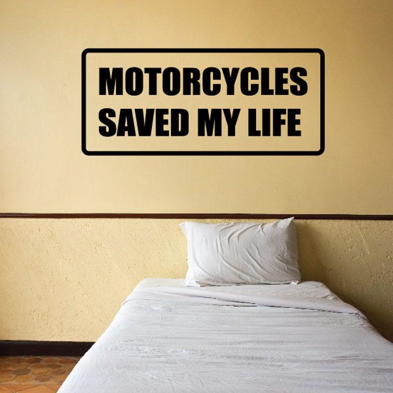 Image of Motorcycles saved my life Decal