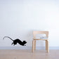 Black running mouse wall decal silhouette