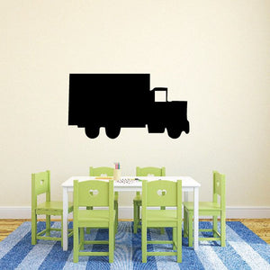 Moving truck wall decal, black silhouette