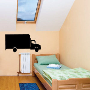 Moving truck wall decal, black vinyl truck silhouette for walls