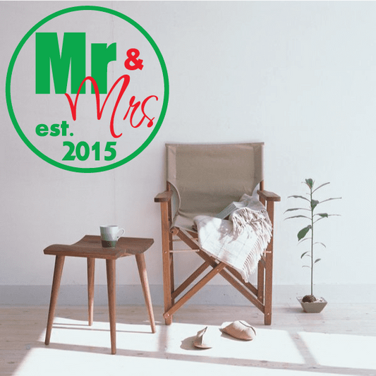 Image of Mr & Mrs. Decal - Vinyl Decal - Car Decal - Vdcolor006