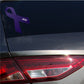 MRSA vinyl sticker in purple ribbon shape with MRSA text