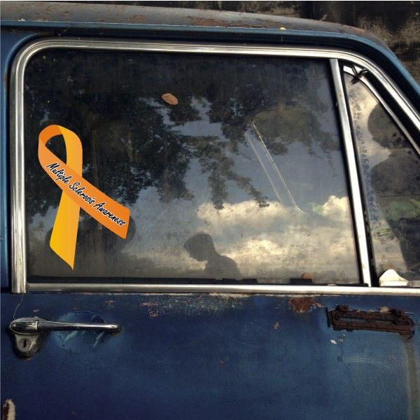 Image of Multiple Sclerosis Awareness Ribbon Vinyl Sticker