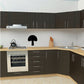 Black mushroom wall decal with rounded cap and short stem