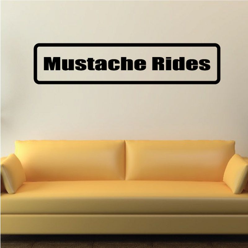 Image of Mustache rides Decal