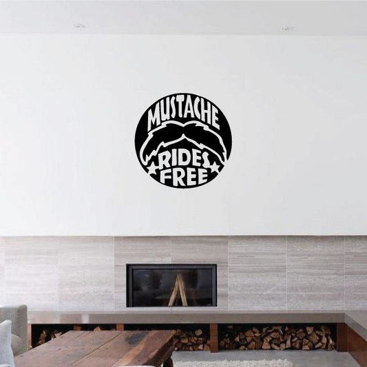 Image of Mustache Rides Free Decal