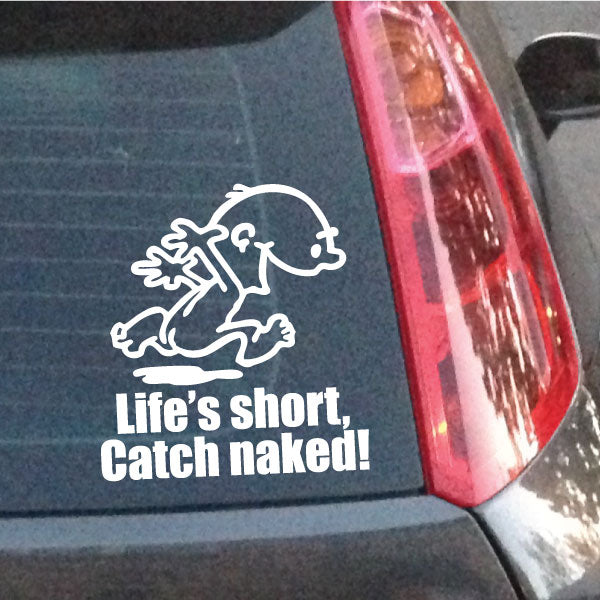 Image of Naked Calvin - Life is Short Man Decals