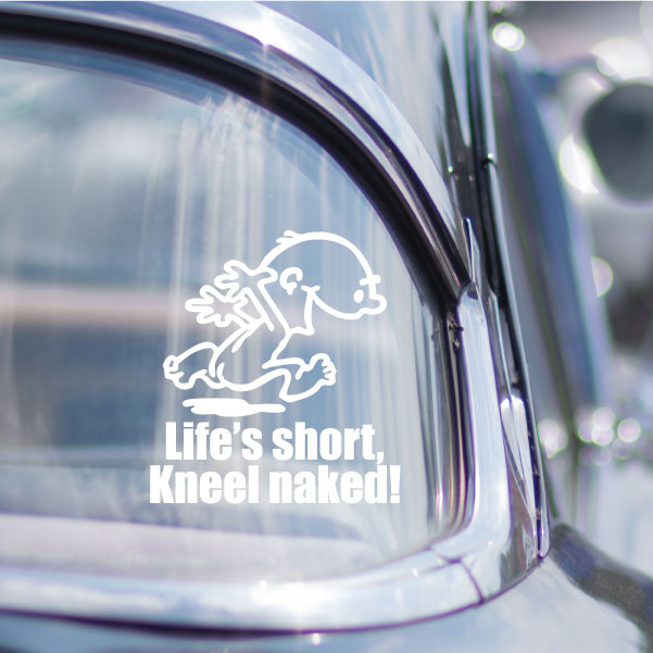 Image of Naked Calvin - Life is Short Man Decals