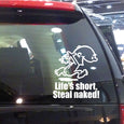 Image of Naked Calvin - Life is Short Man Decals