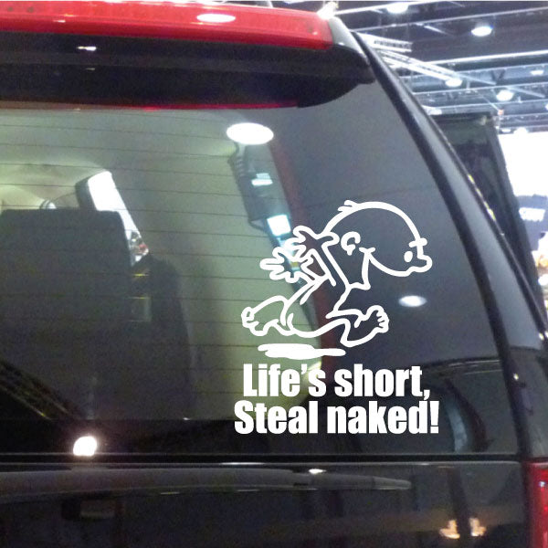 Image of Naked Calvin - Life is Short Man Decals