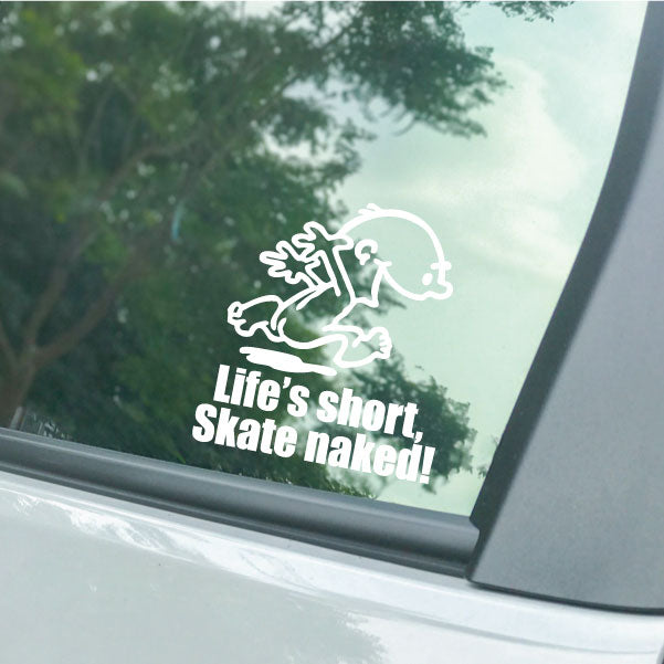 Image of Naked Calvin - Life is Short Man Decals