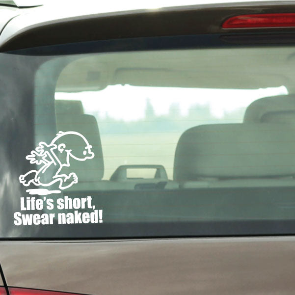 Image of Naked Calvin - Life is Short Man Decals