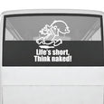 Image of Naked Calvin - Life is Short Man Decals