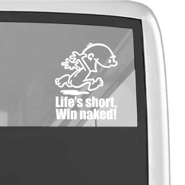 Image of Naked Calvin - Life is Short Man Decals