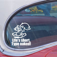 Image of Naked Calvin - Life is Short Man Decals